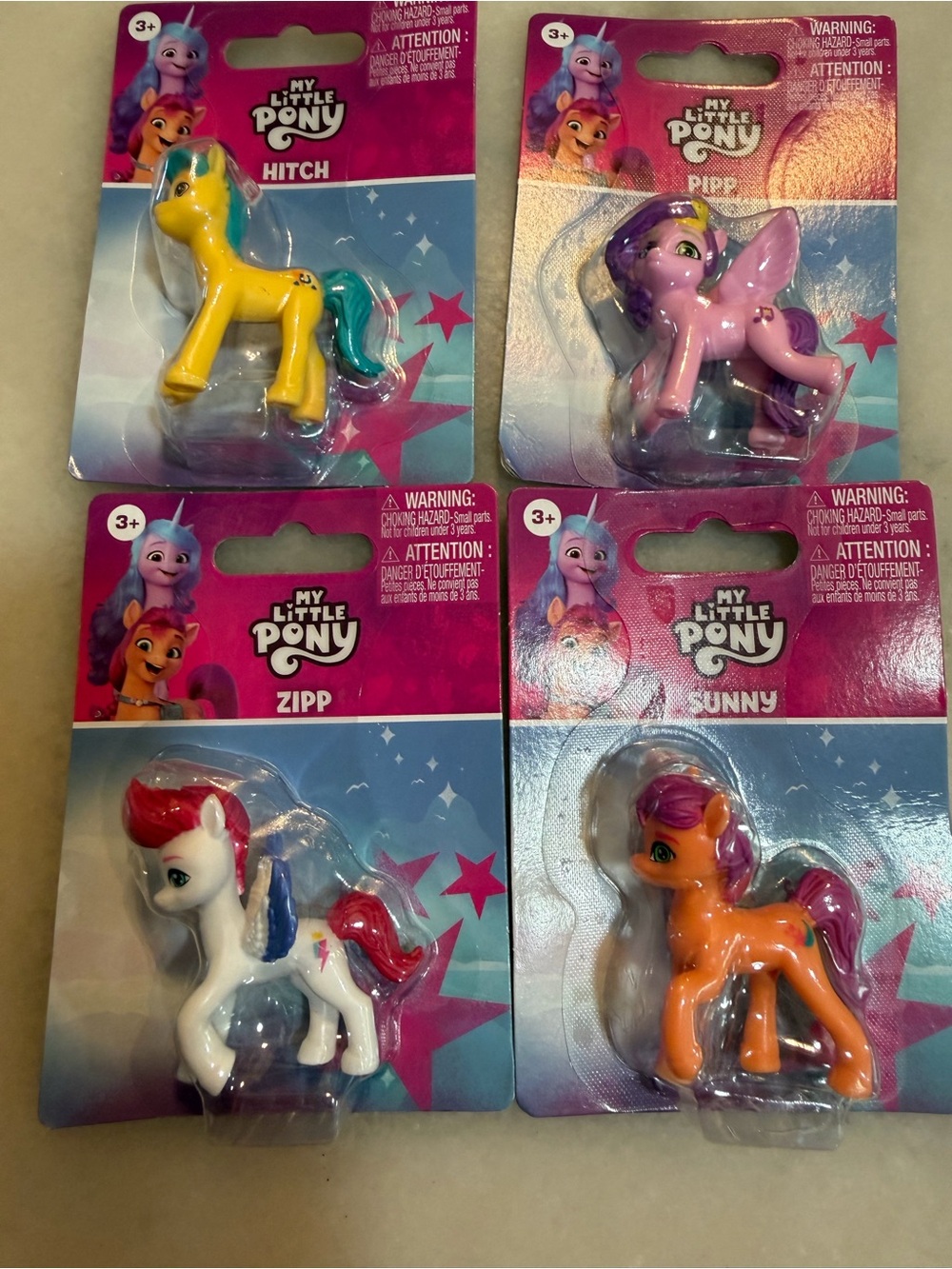 My Little Pony Four-Pack Figures - Yellow, Pink, White, Orange